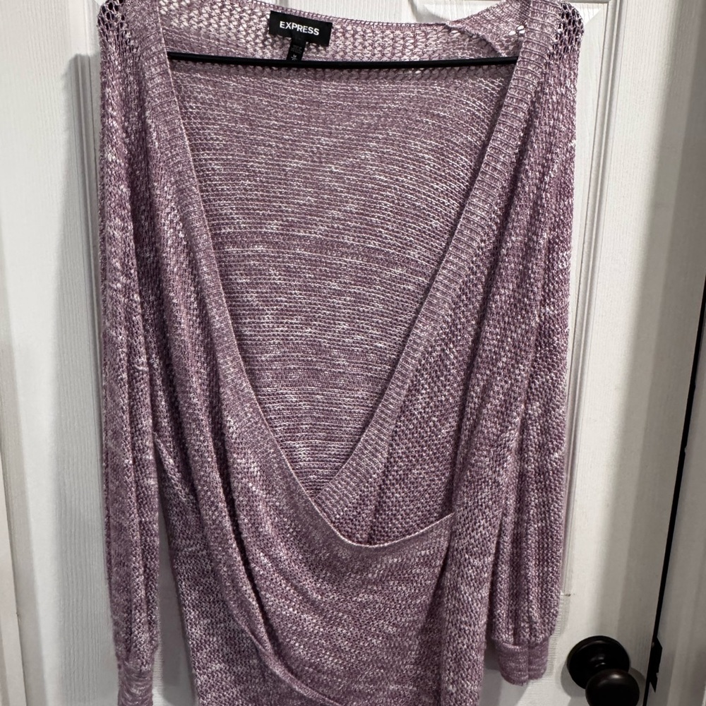 Express Lavender Textured Top